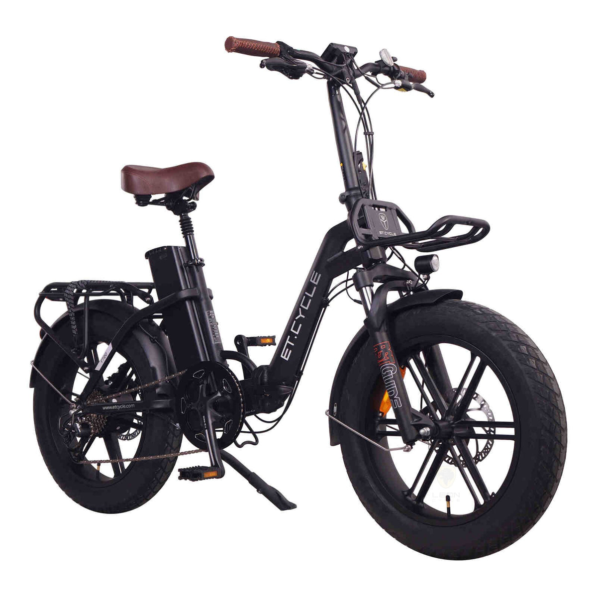 ET.Cycle F720 Fat Tyre Folding E-Bike, 300W, 48V 15Ah, 720Wh [Black 20"]