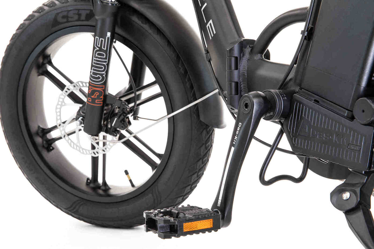 ET.Cycle F720 Fat Tyre Folding E-Bike, 300W, 48V 15Ah, 720Wh [Black 20"]