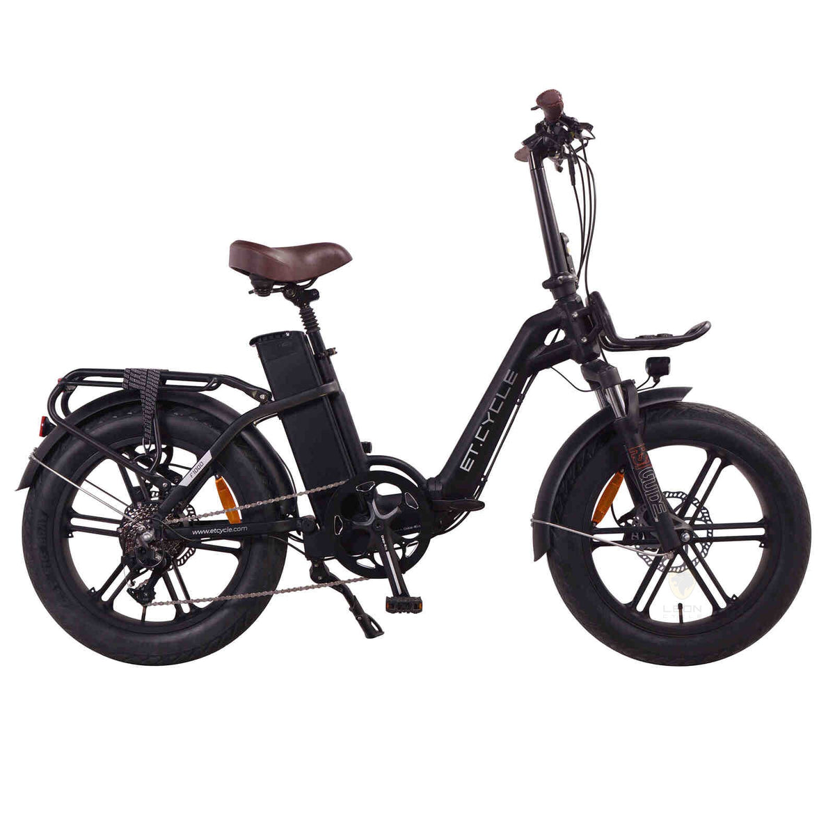 ET.Cycle F1000 Folding Fat E-Bike, 300W, 48V 21Ah, 1008Wh, Hydraulic Brakes [Black 20"]