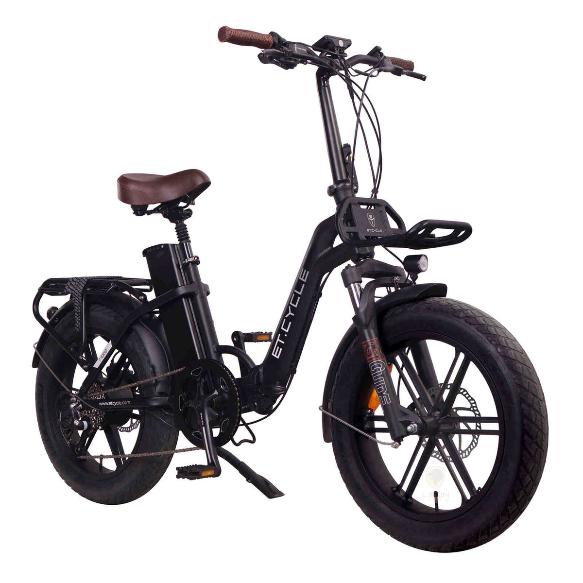 ET.Cycle F1000 Folding Fat E-Bike, 300W, 48V 21Ah, 1008Wh, Hydraulic Brakes [Black 20"]