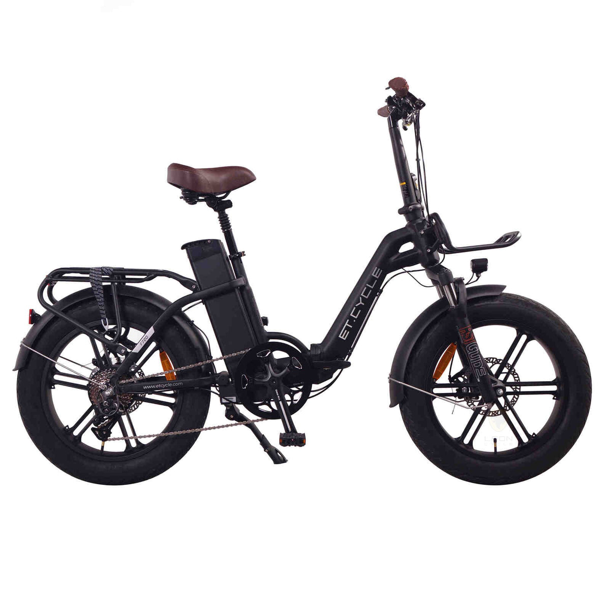 ET.Cycle F720 Fat Tyre Folding E-Bike, 300W, 48V 15Ah, 720Wh [Black 20"]
