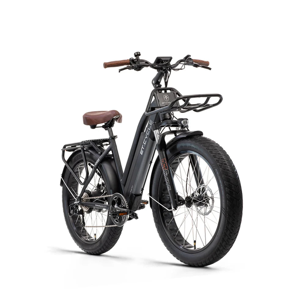 ET.Cycle T1000 Fat Trekking Step-Thru E-Bike, 300W, 48V 21Ah, 1008Wh Battery Matt Black 26"