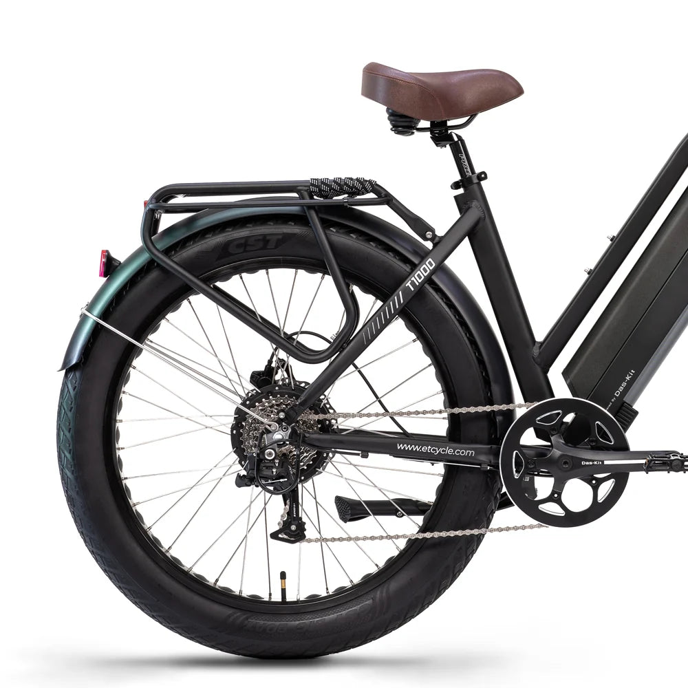 ET.Cycle T720 Fat Trekking Step-Thru E-Bike, 300W, 48V 15Ah, 720Wh Battery Matt Black 26"