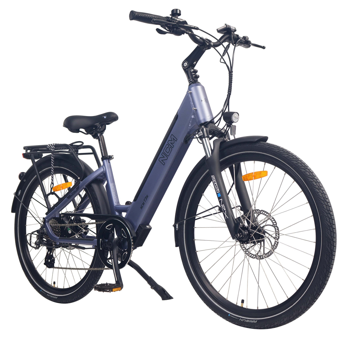 NCM T3s Step-Thru Trekking E-Bike, 300W, 48V 12Ah 576Wh Battery, Hydraulic Brakes